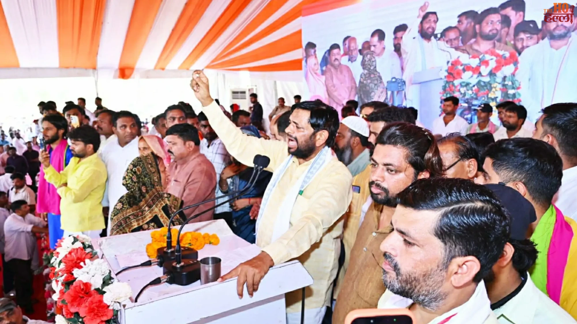 kaushal-kishore-aatmasamman-rally-lucknow-contract-employees-outsourcing