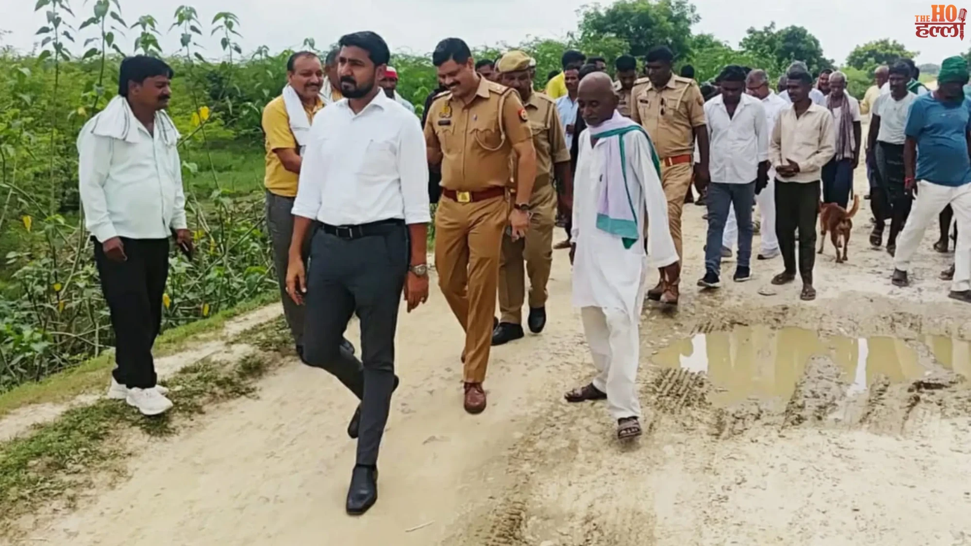 mohanlalganj-sdm-inspection-kubhara-road-corruption-kisan-protest