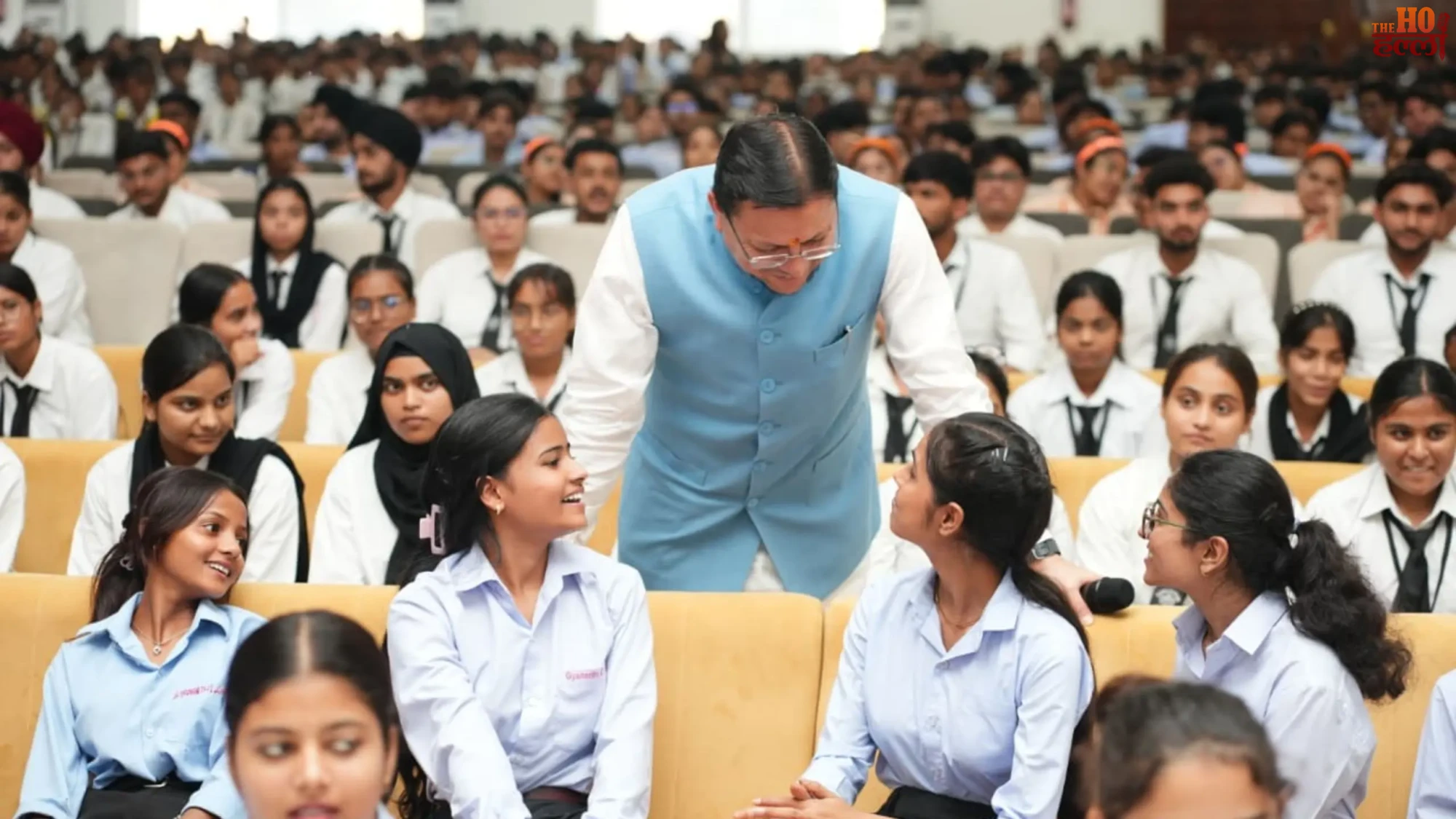 pushkar-singh-dhami-student- संवाद-kashipur-migration-prevention (2)