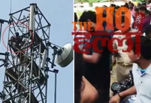 youth-climbs-mobile-tower-demanding-playground-chakbandi-varanasi