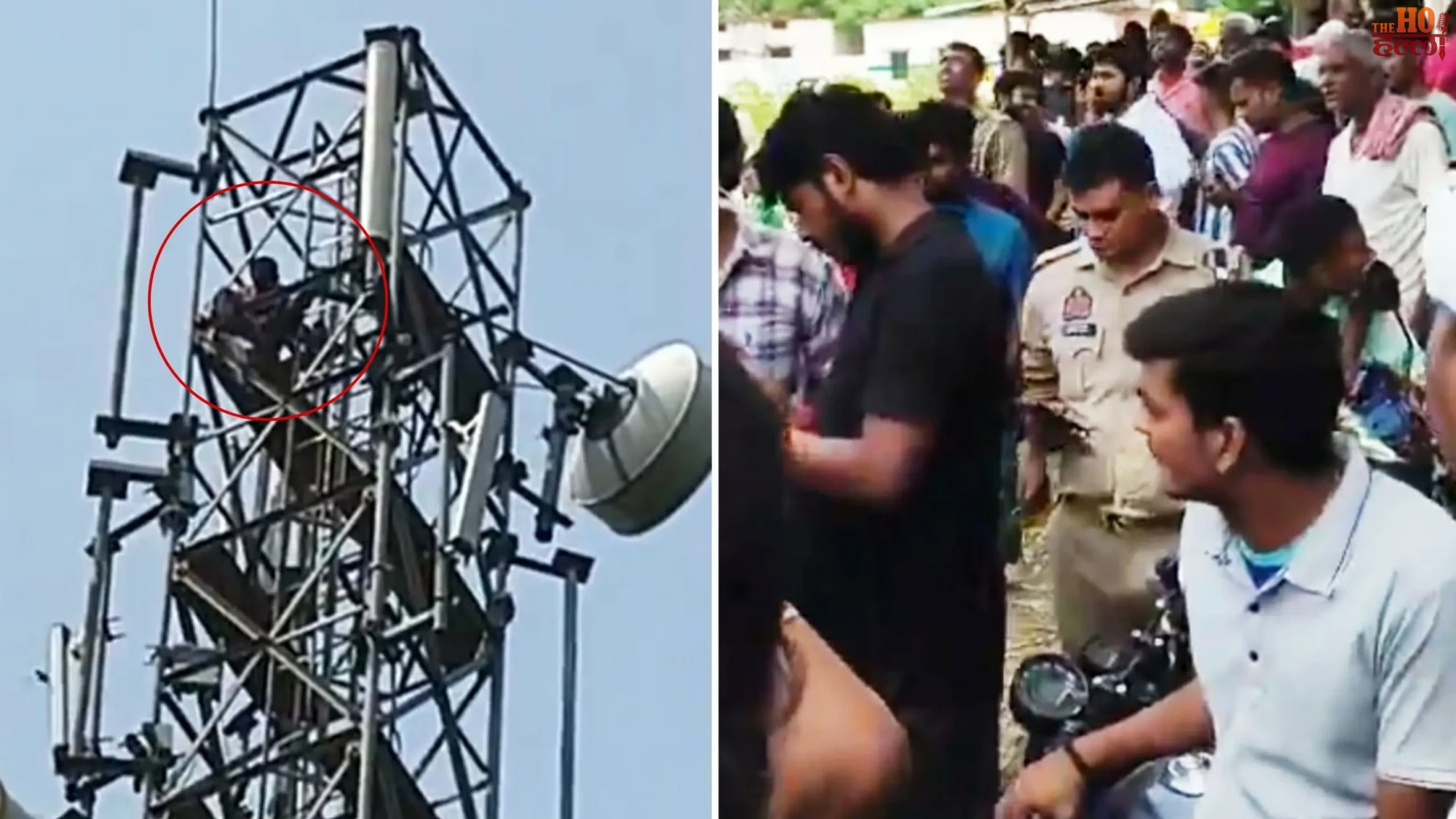 youth-climbs-mobile-tower-demanding-playground-chakbandi-varanasi