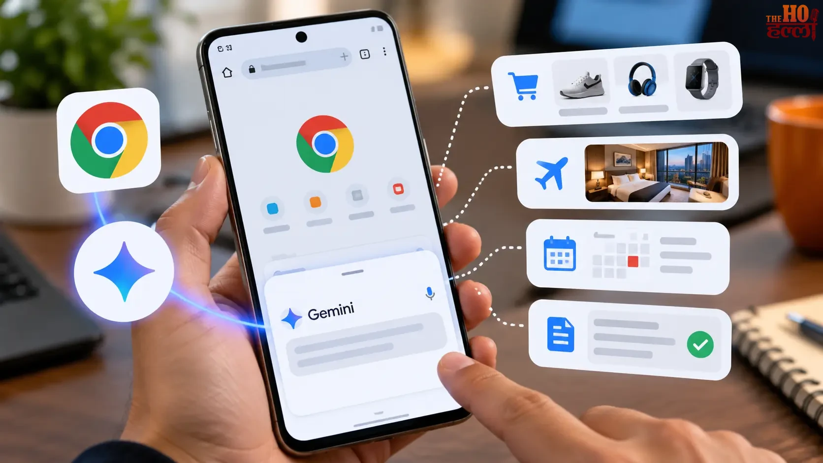 Android Chrome में Gemini Auto Browse