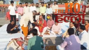 रामनगरी में दीपोत्सव की तैयारियां तेज, सरयू तट पर वैदिक मंत्रोच्चार के साथ भूमि पूजन