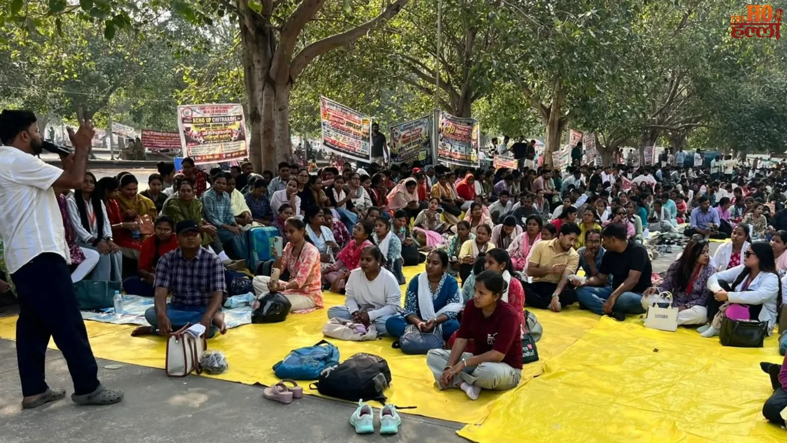 cho-protest-lucknow-eco-garden-regularization-demand (2)