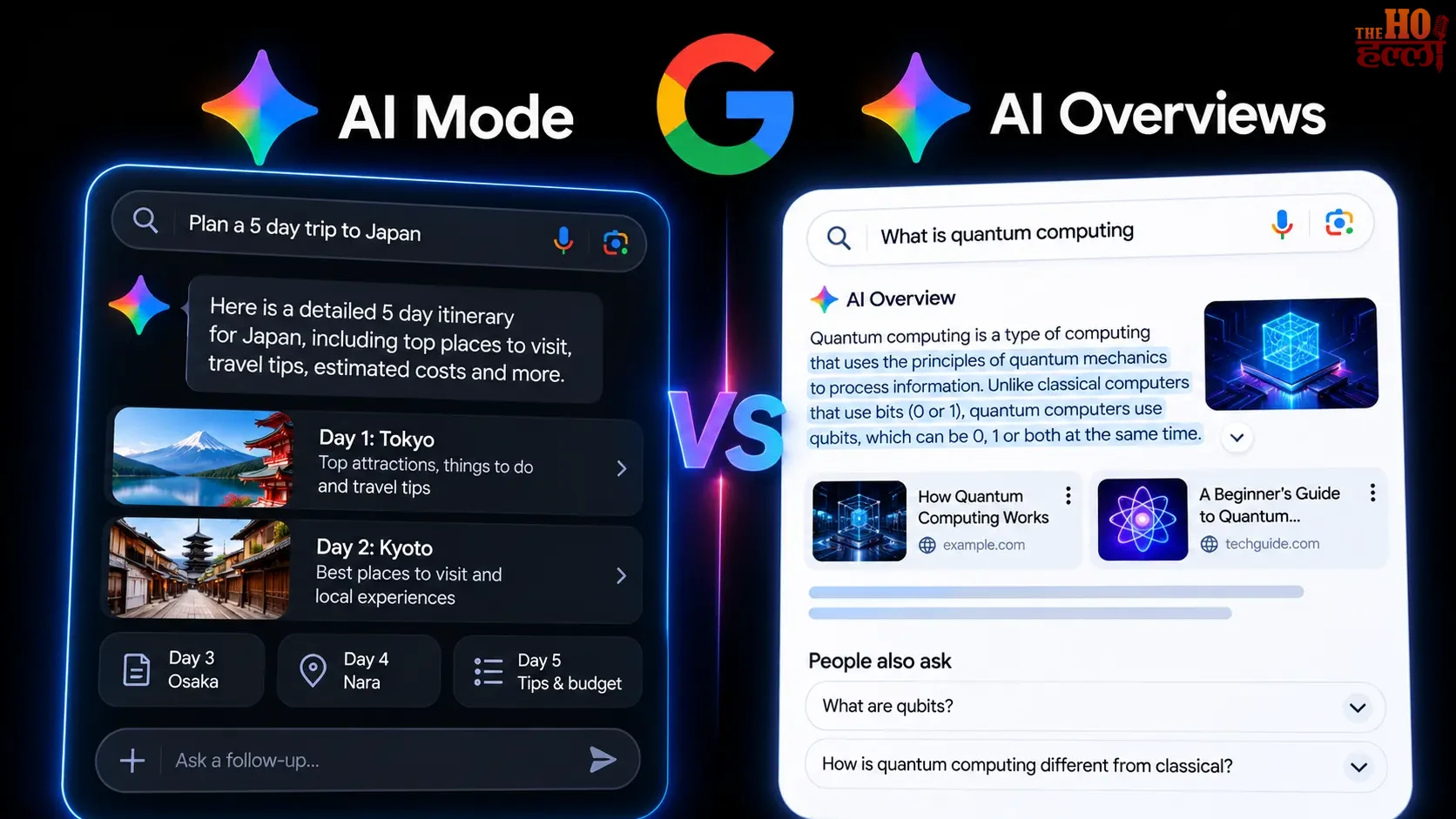 Google AI Mode और AI Overviews में क्या अंतर है