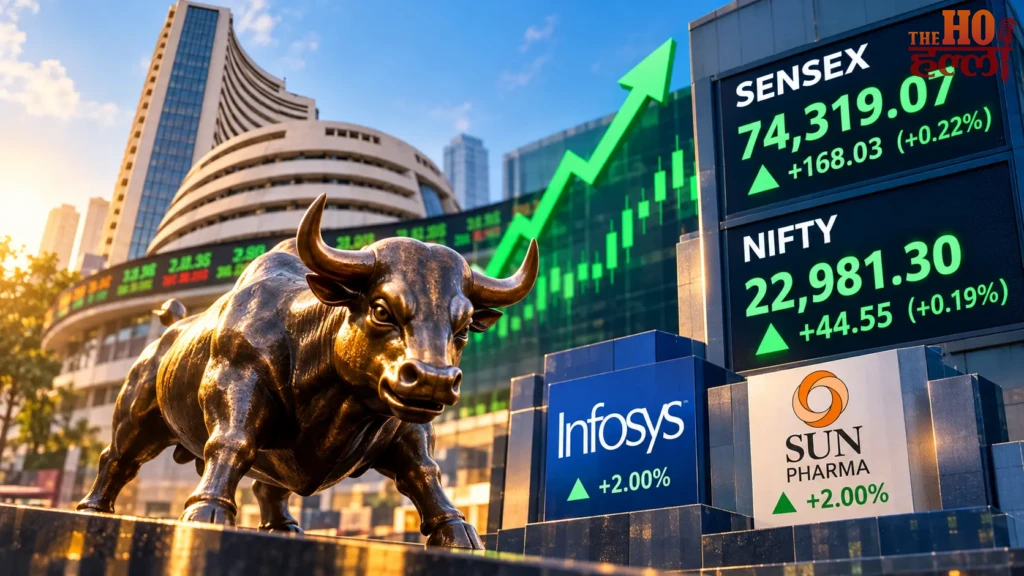 Indian Stock Market : शेयर बाजार की मजबूत शुरुआत, सेंसेक्स-निफ्टी में बढ़त, इन्फोसिस-सन फार्मा चमके