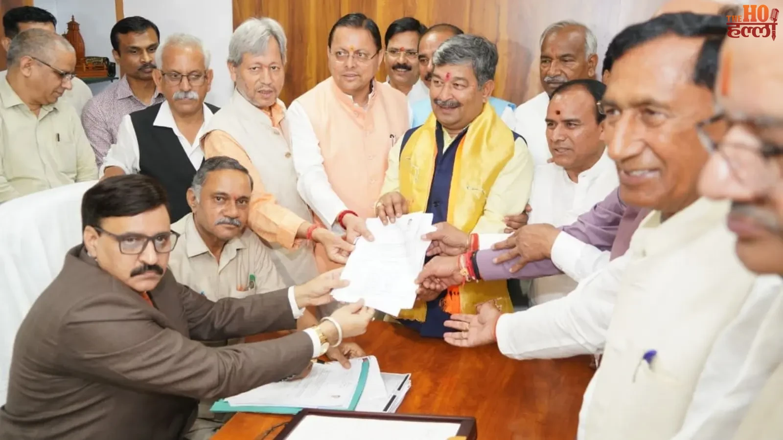 uttarakhand-rajya-sabha-election-dinesh-arya-files-nomination-dhami
